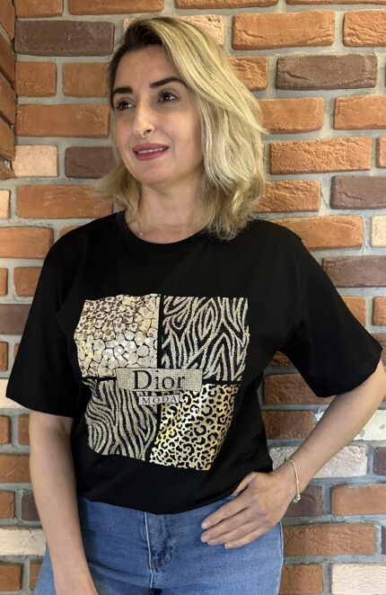 Dior Varak Baskılı T-shırt